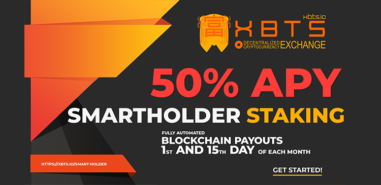 XBTS Dex presents SmartHolder Staking Program, a locked staking high-yield activity